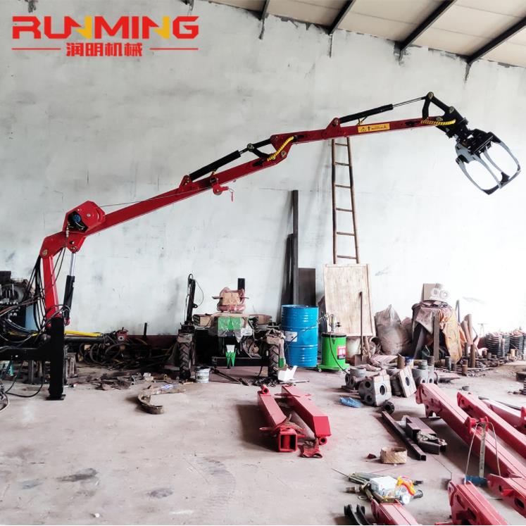 Forest trailer with timber crane Forest trailer with timber crane